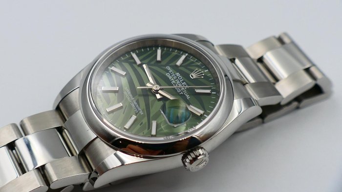 【美好時光】停產綠棕梠面!2024年份勞力士ROLEX 126200近新美品盒單全( 126234 116200參考)