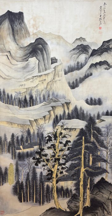 張大千 山水（巨幅