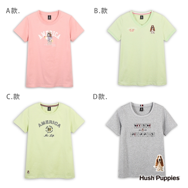 【時時樂限定】Hush Puppies T恤 女裝人氣品牌LOGO短袖T恤