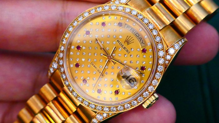 【美好時光】ROLEX勞力士18388 盒單全 Pleiades 昴宿星團紅寶石滿天星面盤！