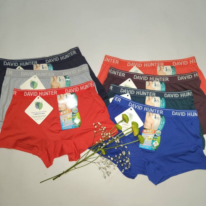 【sigmanet家庭百貨】全新大衛獵人DAVID HUNTER貨號:687男用四角短版吸濕排汗內褲臺灣製
