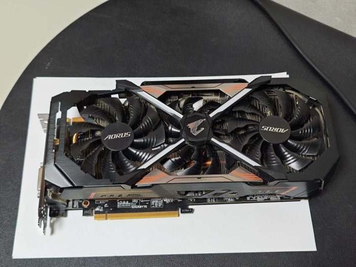 技嘉GTX1080Ti 11G AORUS雕版顯卡 雙8P供電  RGB燈效 風扇靜音  原裝拆機 功能正常 遊戲電競 顯示卡