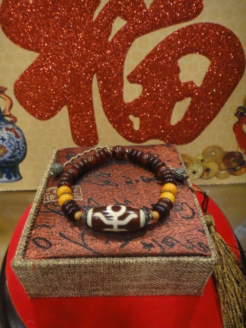 【高級天珠/高級ジービーズ】福壽天珠 《藏珠家天珠》延年益壽 增福增壽之表徵 福壽天珠項鍊