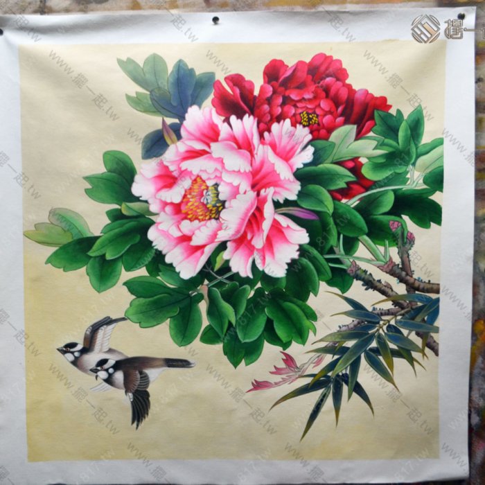 白玉石　富貴牡丹 中国美術 白玉石 富貴牡丹 中国美術 Amazon.co.jp: 斉白石 植物画 桃 鳥