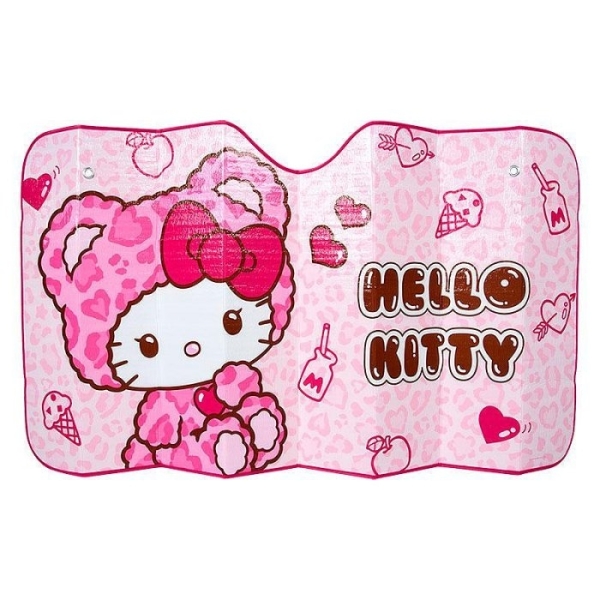 【震撼精品百貨】Hello Kitty 凱蒂貓~日本SANRIO三麗鷗 KITTY遮用遮陽板-豹紋熊*79725