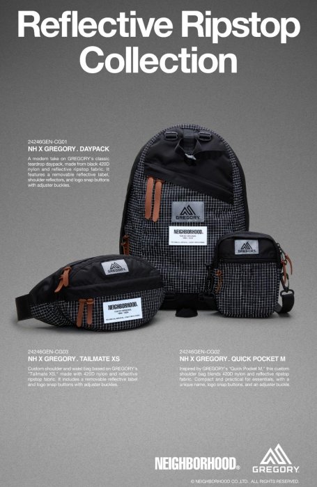 バッグ NEIGHBORHOOD x GREGORY TALEMATE XS Neighborhood Tailmate XS Fanny Pack x Gregory in Black | SVD USA