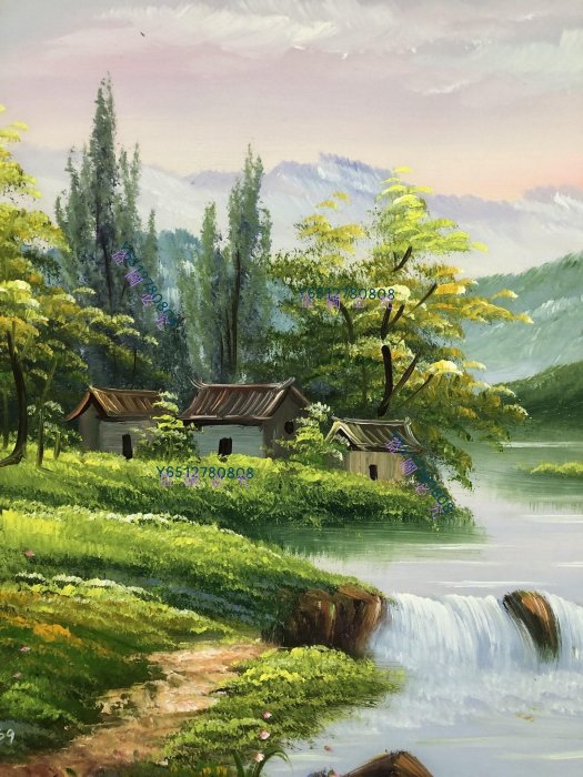 121【吳冠中】風景，純手繪油畫，尺寸100*69cm左右，900135220【東方