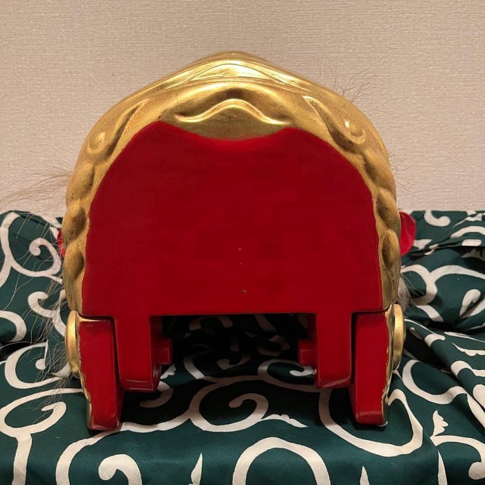 希少】獅子舞獅子頭金箔木雕魔除金彩古美術木製木雕お祭り| Yahoo拍賣