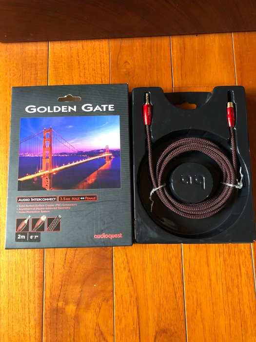 美國 Audioquest Golden Gate 訊號/耳機延長線 2 米長 (3.5mm 公-3.5mm 母)