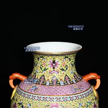 清乾隆粉彩福在眼前雙耳瓶，高33.5cm直徑22.5cm，編號50 粉彩琺瑯彩