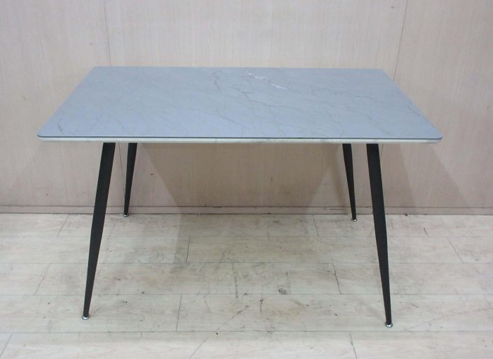 新竹二手家具◎百豐悅2手家具-二手 餐桌椅 120公分灰岩板餐桌 用餐桌 4尺餐桌 洽談桌 台中二手傢俱 公館2手傢俱