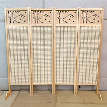 4連屏風#4枚折り# 御簾屏風 銘竹紋竹使用衝立 １台限定 4枚折り 御簾屏風 銘竹紋竹使用衝立 1台限定
