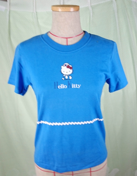 【震撼精品百貨】Hello Kitty 凱蒂貓~藍T 海軍