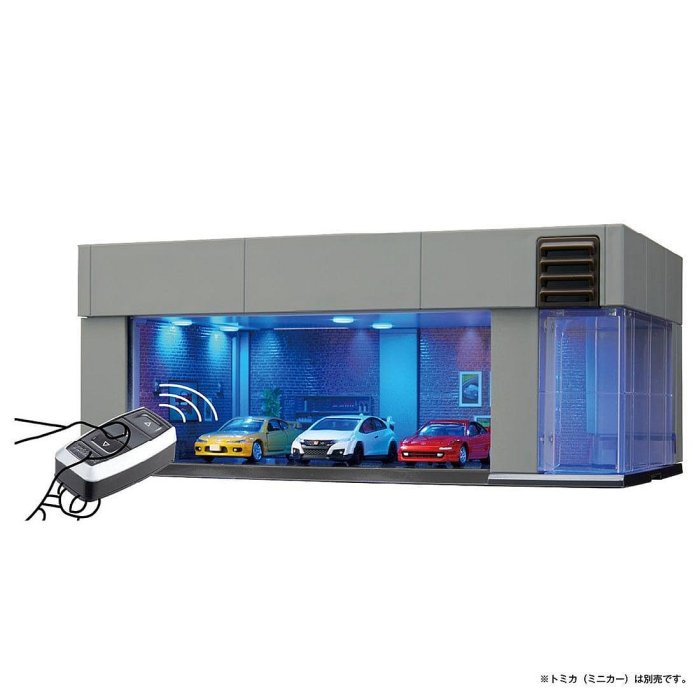 ﹝宮崎駿會館﹞4904810080817 迪日本正版 TOMICA 豪華電動車庫 附遙控器 電動車庫 車庫 模型車庫 模型 小車 車 石灰 收藏 送禮 禮物