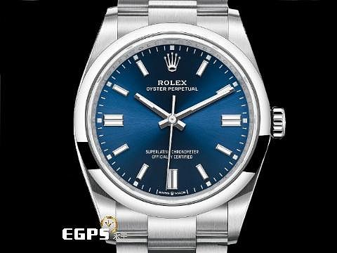 【永生流當品】2025年 ROLEX 勞力士 Oyster Perpetual OP 蠔式恆動型 126000 藍色面盤 GIS5685