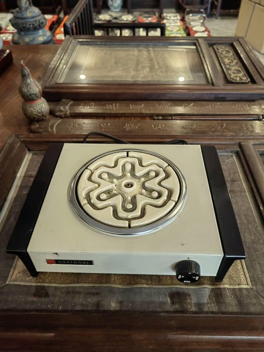 可議價【二手】日本電爐，中古電爐，電爐絲電爐，日本進口原裝中古電爐絲老茶爐，七十年代松下NK6812212【古韻閣】