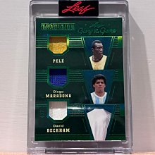 2026 Leaf 原封殼 足球傳奇巨星 實戰三球衣卡/7 Pele Maradona Beckham 值得收藏 Glory Of The Game
