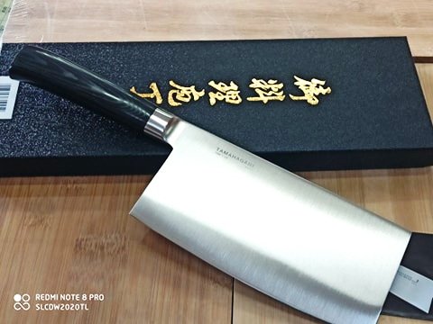 水里菜刀王推薦正日本製中華包丁粲美13層VG-5三合鋼日本片岡製作所