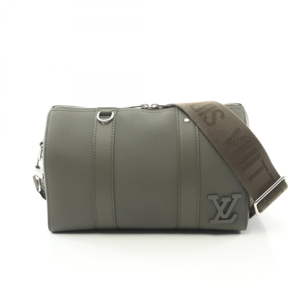 LOUIS VUITTON LV 路易威登 City Keepall 肩背包 卡其色 Aerogram 皮革 無附吊牌 【二手名牌BRAND OFF】
