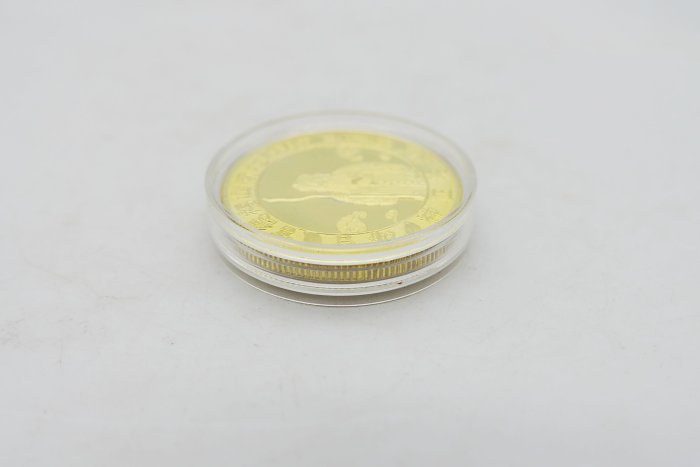 小蔡二手挖寶網) 早期中和烘爐地南山福德宮招財錢母金色鼠年紀念幣總