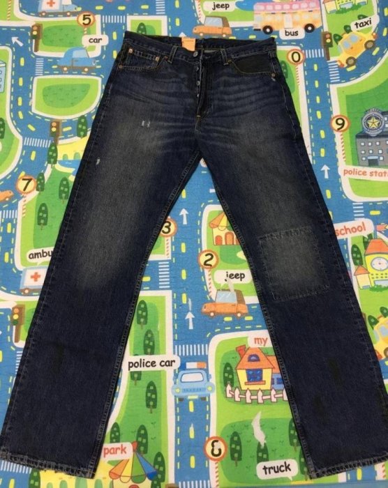 Levi's levis 501  W34 L34 深藍色低腰  歐版 牛仔褲 517 523 501 505