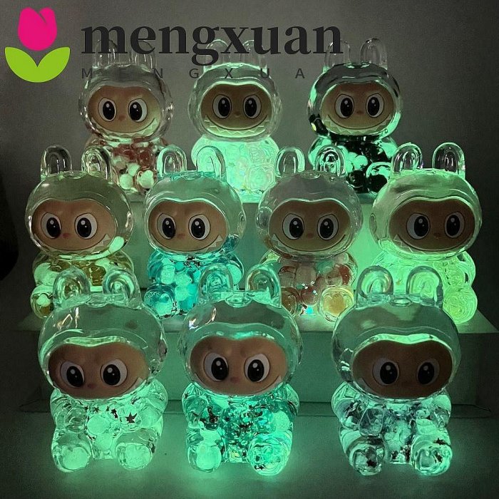 MENGXUAN夜光Labubu流沙娃娃,夜光迷你糖果色Labubu娃娃,8厘米卡哇伊Labubu小飾品【滿299元出貨】