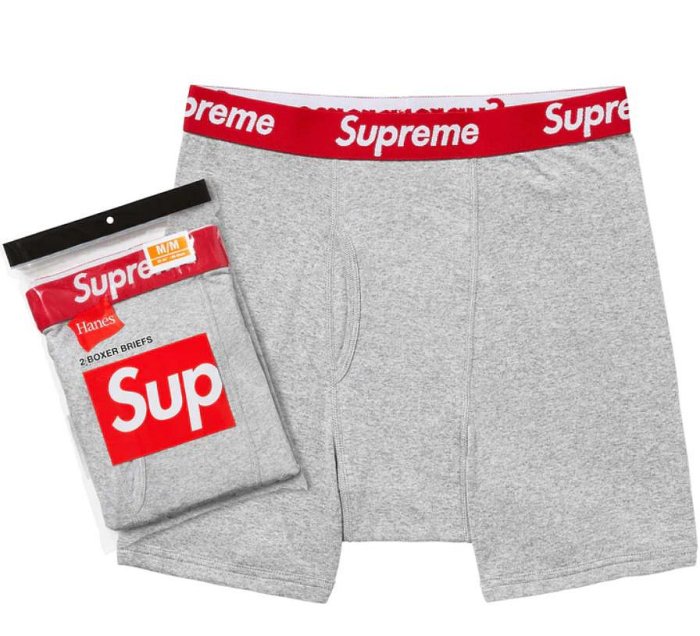 国内正規 新品未使用 Supreme / Hanes Boxer Briefs black white セット 各一枚 黒白 ショッパー ステッカー付属 ボクサー ブリーフ パンツ Supreme × Hanes ボクサーパンツ 白＆黒 M 新品 2枚 匿名配送 未使用