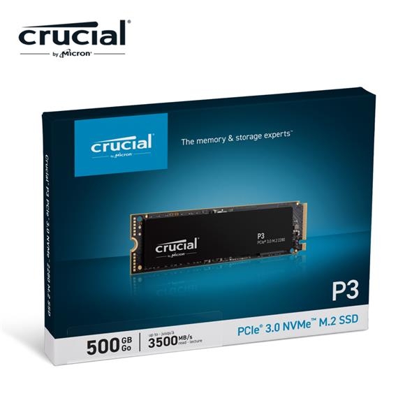 Micron 美光Crucial P3 500GB (PCIe M.2) SSD 固態硬碟CT500P3SSD8