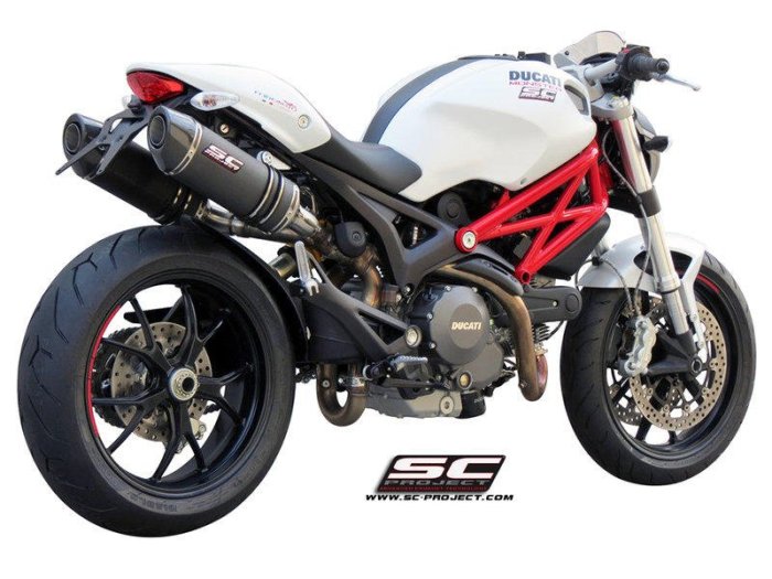 DNS部品 義大利 SC PROJECT 橢圓碳纖維尾段排氣管 DUCATI MONSTER 696 796 1100