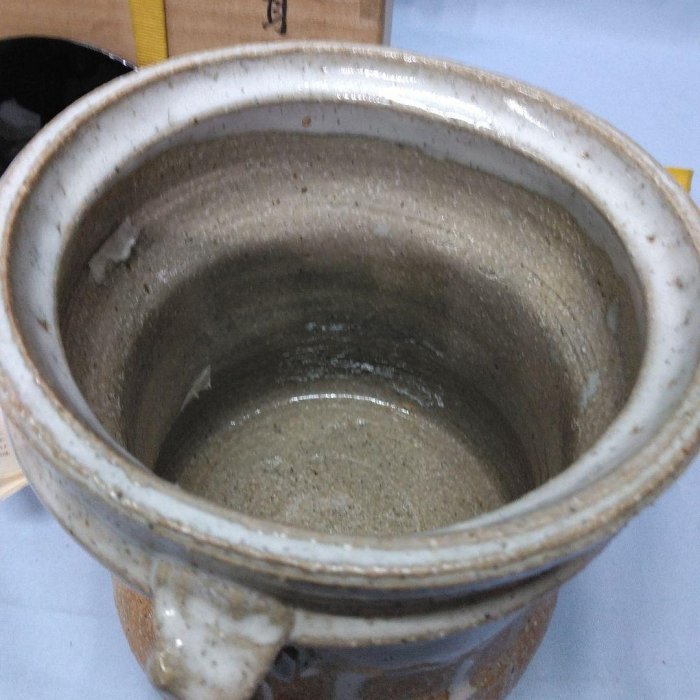 十四代坂倉新兵衛萩耳附水指茶道具未使用萩燒陶器| Yahoo拍賣