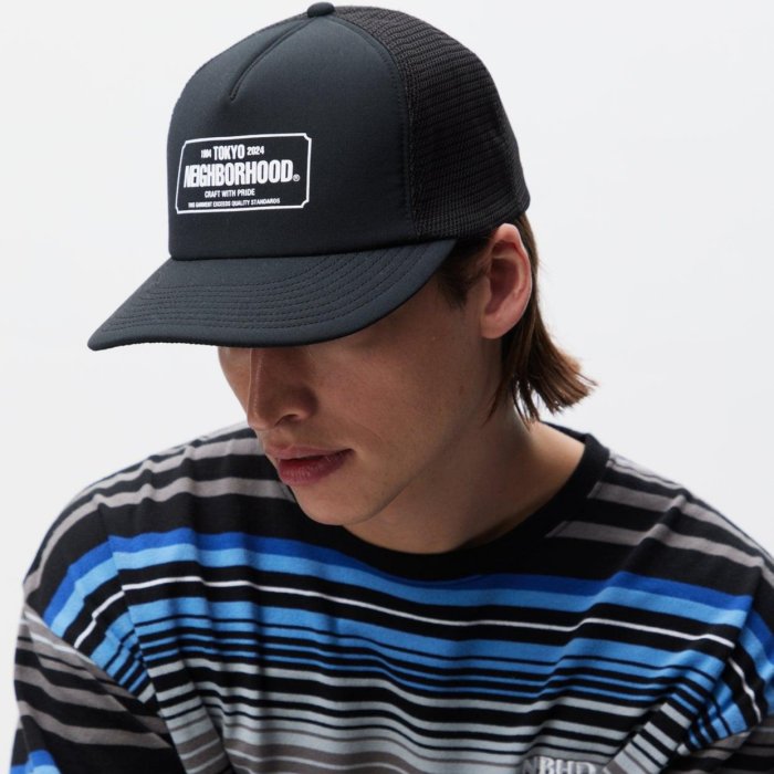 日貨代購CITY】2024SS NEIGHBORHOOD MESH CAP-2 NBHD LOGO 卡車帽網帽