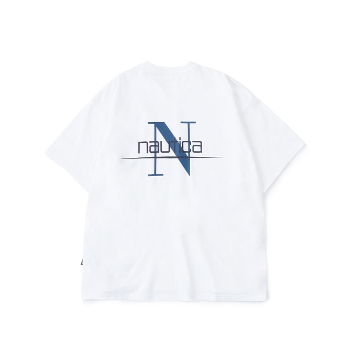 ☆ NAUTICA ☆HORIZON N LOGO TEE 366 Luxury】NAUTICA HORIZON N LOGO TEE 366 短Tee 美式字母短袖白