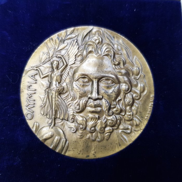 ☆豐臣館☆1896年奧林匹克奧運優勝紀念獎牌紀念章~復刻版~金