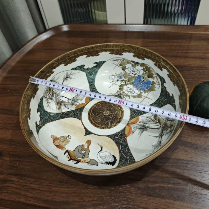 九谷燒湯吞茶碗，30cm日本古美術復原嚴選，京燒特色窯變。 九谷燒京燒