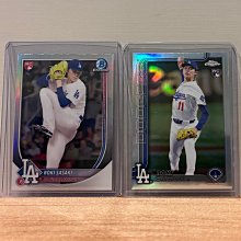 2025 佐佐木朗希 RC 二張銀亮一起賣 Topps Chrome Refractor Bowman 紅版交換卡 值得收藏