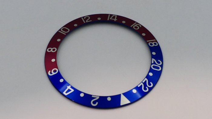 【美好時光】庫存新品!ROLEX勞力士原裝1675 16750 用原裝bezel insert 紅藍圈片 (RSC驗不過全額退款)