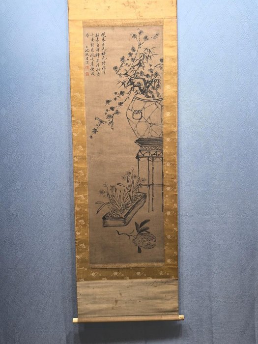 LH 717  徐渭  精品紙本花卉  畫心尺寸42✕130釐米 字畫 書法 山水846