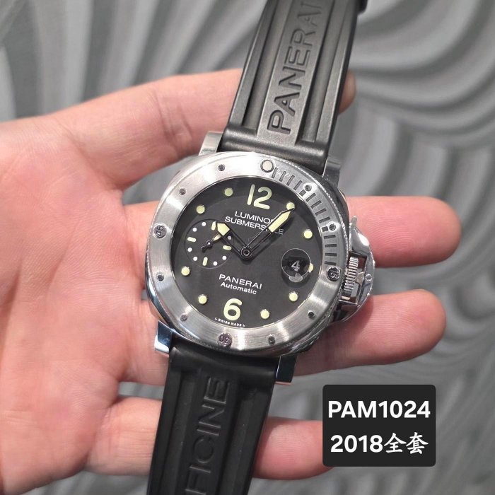 【個人藏錶】 PANERAI 沛納海 PAM1024 300米潛水錶系列 日期窗 44mm 2018年 台南二手錶 pam024