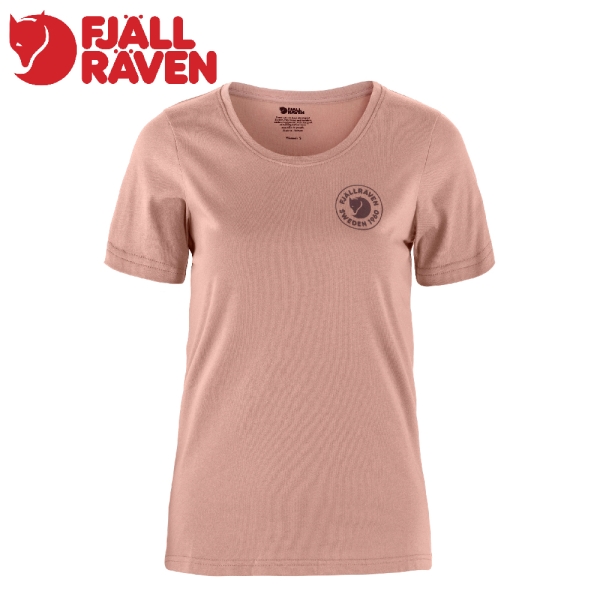 【Fjallraven 小狐狸 女 1960 Logo T-shirt《乾燥玫瑰》】F83513/短T/短袖/圓領T/棉T