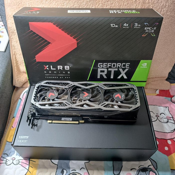 RTX3080 10G PNY顯示卡/2022年8月購買近全新