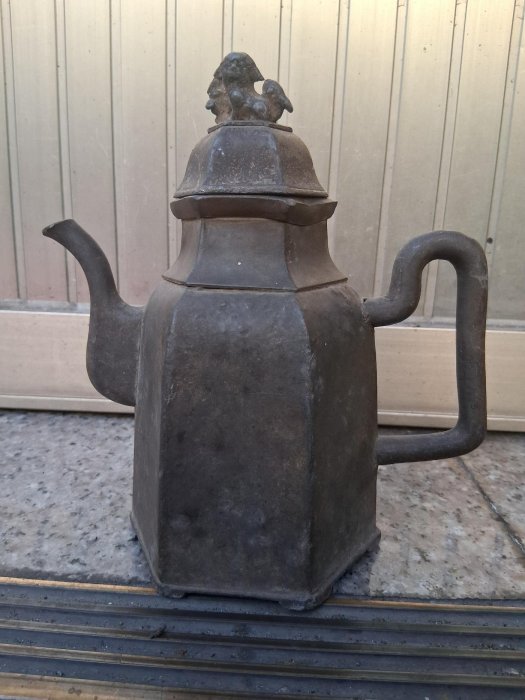 錫半　茶壺 6053-60【 錫半】 本錫茶壺茶壷茶入茶道具錫煎茶道具松竹梅茶器