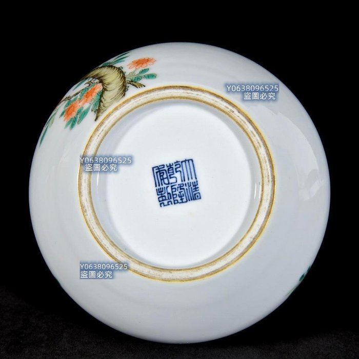 清乾隆粉彩石榴紋天球瓶；21.5x15；8570061847tyd 青花五彩琺瑯彩二手