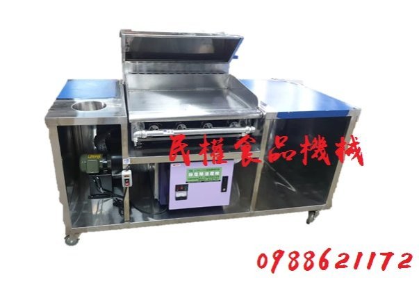 【民權食品機械】全新不鏽鋼早餐吧台含抽風馬達煙罩靜電機/早餐吧/早餐店煎台/新舊買賣/二手回收/高價回收