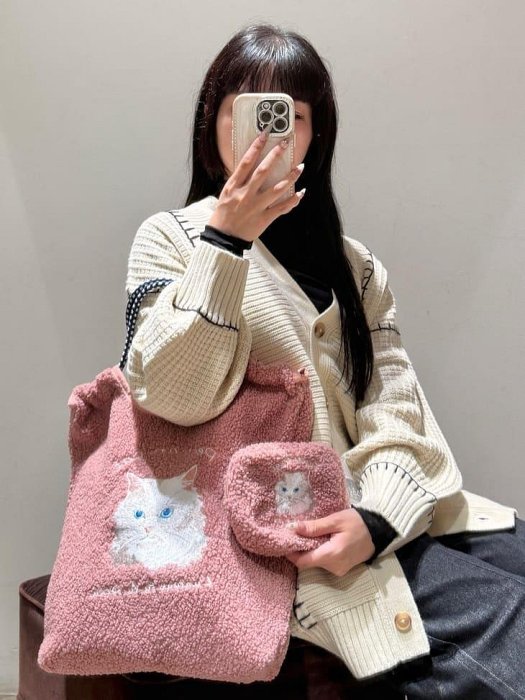 ＊日式雜貨館＊日本品牌 RMAF 針織外套 針織罩衫 華夫格紋款針織外套 撞色線條感針織外套 V領針織外套