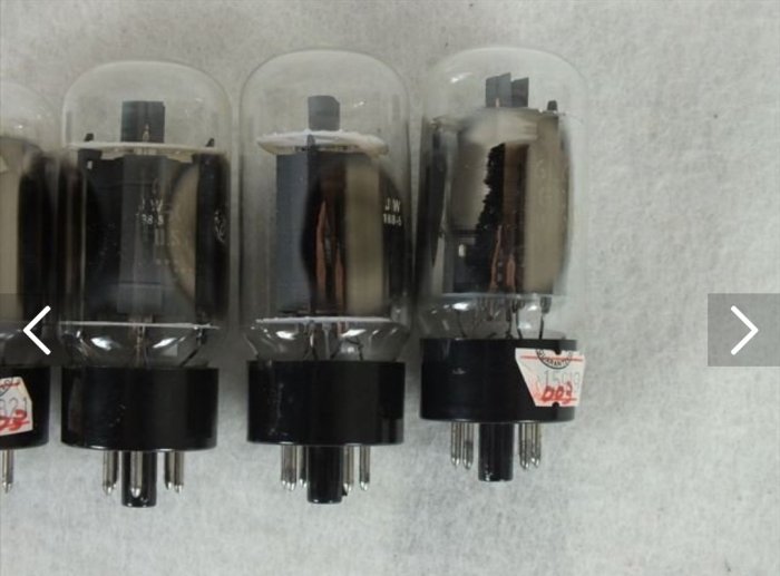 真空管27.GE USA 及TOSHIBA二款珍藏級庫存新品6L6GC(=EL34) 真空管4本