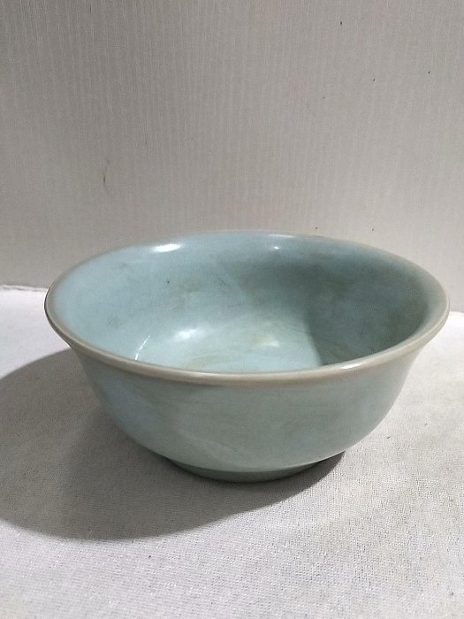 宋朝汝窯開片碗嚴選古董級收藏品盤口溫潤天青釉高級品相純手工制品原物