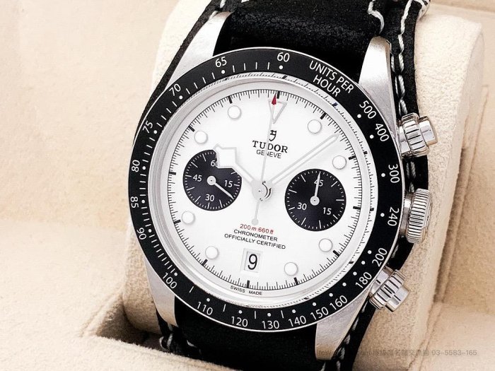 【經緯度名錶】TUDOR 帝舵 BLACK BAY CHRONO 79360N 白熊貓盤 皮帶款 計時功能 TLW86117
