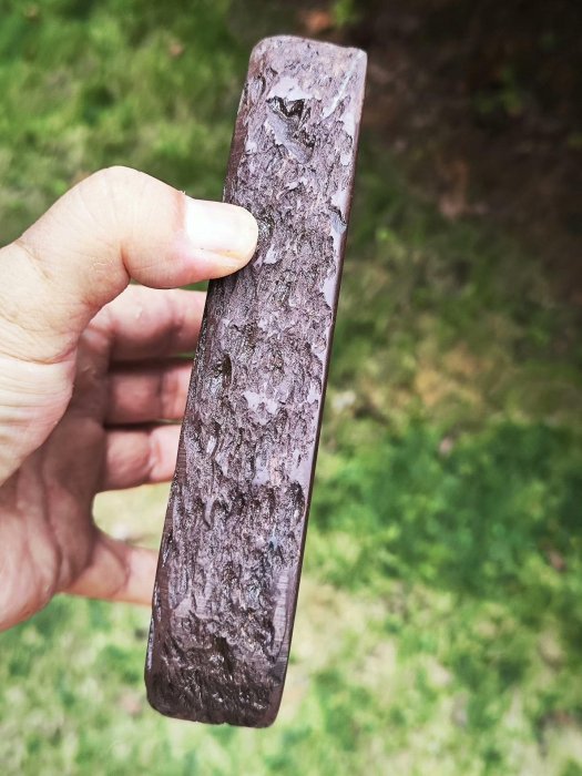未使用♪紫金石赤間硯 昭竜山作♪ 嚴選日本赤間紫金石硯，名家昭龍山創作，石質紫中帶碧，尺寸180×123