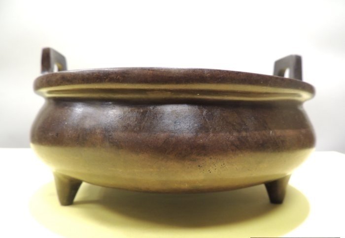 頂天- 大明宣德年製款沖耳鬲式銅爐規格:14.8*14.8*8(CM) | Yahoo拍賣