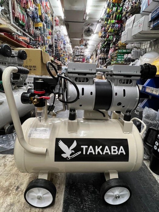 ~金光興修繕屋~TAKABA 靜音型 空壓機 2HP 25L 雙缸雙吸 無油式空壓機 非 風霸 風之車 寶馬 王牌